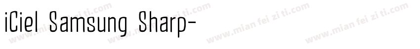 iCiel Samsung Sharp字体转换